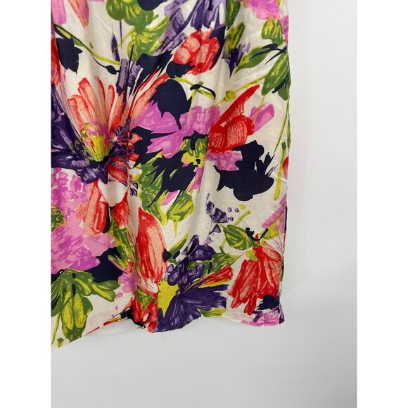 J.Crew Womens Cream Floral Print Strapless Mini Dress Size 0 Silk Party Event - Picture 3 of 8